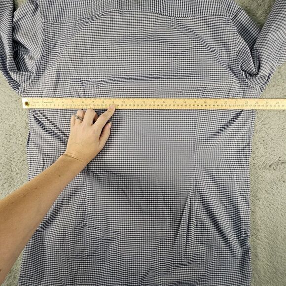 Eton‎ Shirt Mens XL Contemporary Blue Check Button Down Collared Preppy Career - Picture 10 of 11